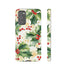 Christmas Holly on a Golden Background - Impact Resistant Phone Case Samsung Galaxy S20 FE Glossy